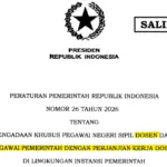 Pemerintah Buka Peluang Status Dosen PNS Jadi PNS Penuh Menurut PP No 26 Tahun 2026