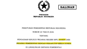 Pemerintah Buka Peluang Status Dosen PNS Jadi PNS Penuh Menurut PP No 26 Tahun 2026