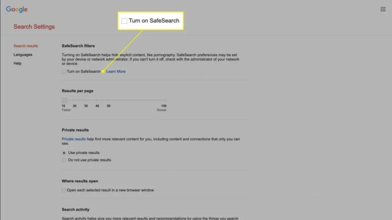 Cara Menonaktifkan SafeSearch Google