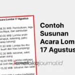 Contoh Susunan Acara Lomba 17 Agustus Tahun 2026