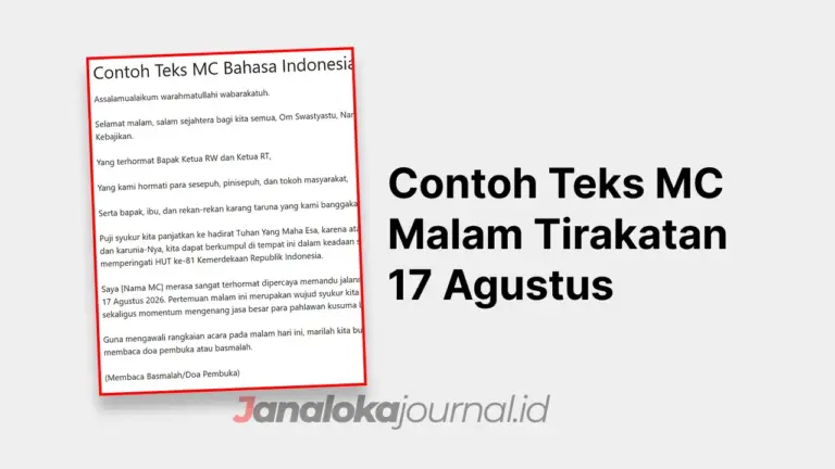 Contoh Teks MC Malam Tirakatan 17 Agustus Lengkap Bahasa Jawa dan Indonesia
