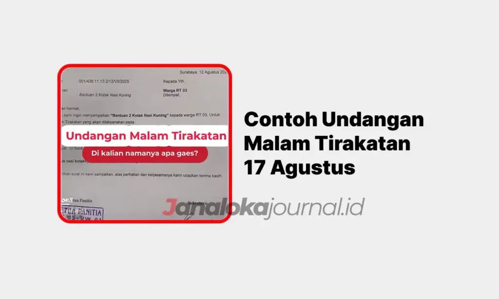 Contoh Undangan Malam Tirakatan 17 Agustus