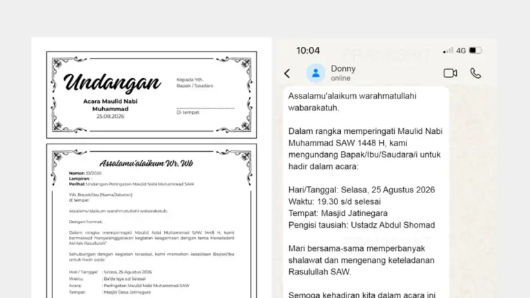 Kumpulan Contoh Undangan Maulid Nabi Muhammad SAW 2026
