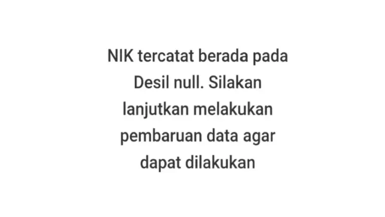 Desil NULL Artinya Apa Saat Cek Bansos