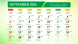 Kalender Bulan September 2026: Peringatan Hari Besar dan Tanggal Merah
