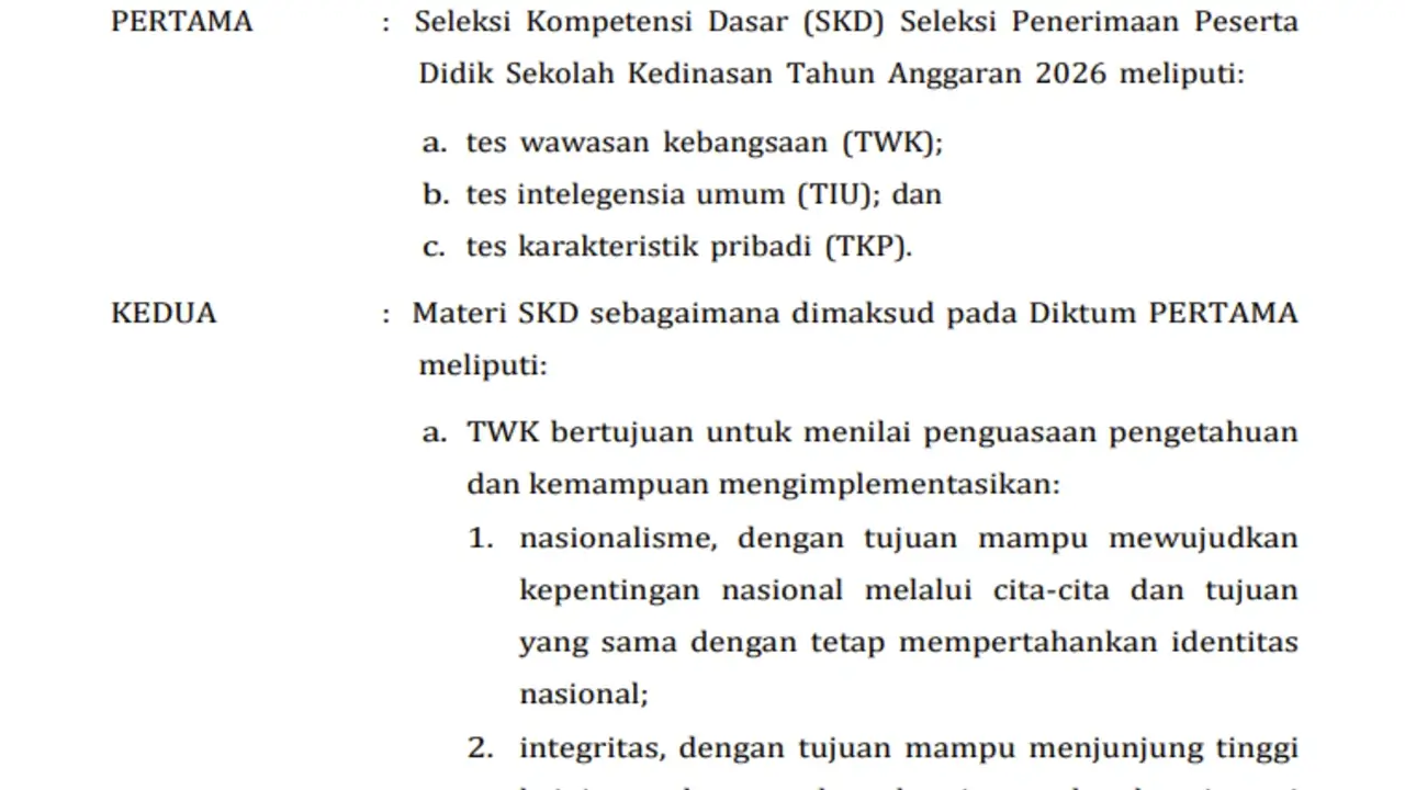 Kisi-Kisi Materi SKD Kedinasan 2026 Lengkap