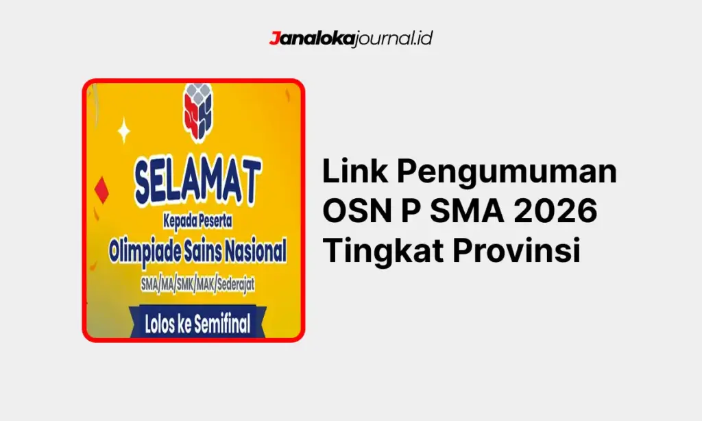 Link Pengumuman OSN P SMA 2026 Tingkat Provinsi