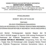 Jadwal Pendaftaran Sekolah Kedinasan Poltekpin 2026: Kuota dan Syarat