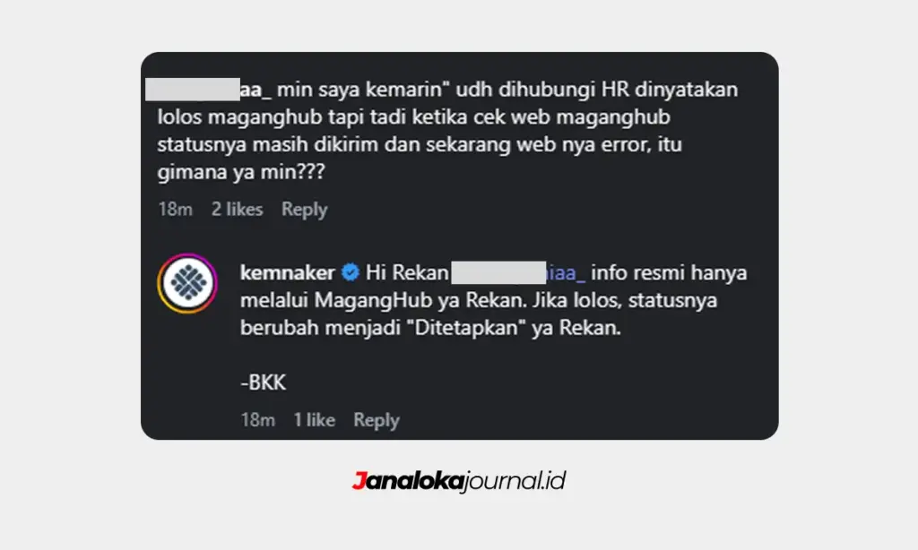 Status Ditetapkan Artinya Lolos Seleksi MagangHub