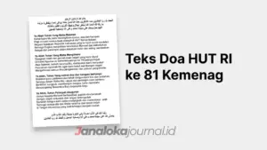 Teks Doa HUT RI ke 81 Kemenag 2026 PDF
