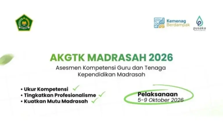 Kemenag Resmi Gelar AKGTK Madrasah 2026, Ini Jadwal, Syarat dan Cara Pendaftaran