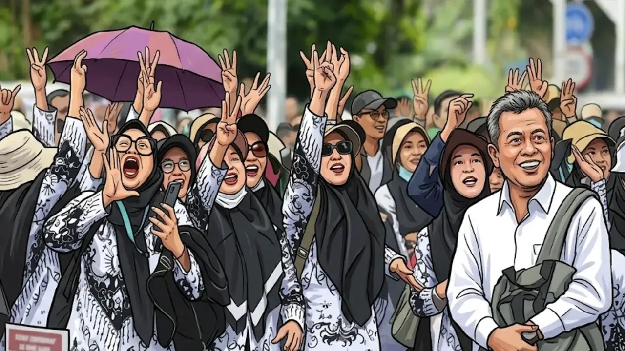 Ilustrasi Para Pegawai PPPK Paruh Waktu