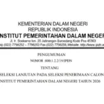 Jadwal Seleksi Lanjutan SPCP IPDN 2026 dan Syarat Tes