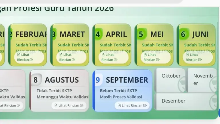 Jadwal Kapan SKTP September 2026 Terbit Serta Cara Cek Status Validasi Info GTK
