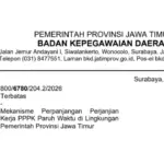 Aturan Perpanjangan Perjanjian Kerja PPPK Paruh Waktu Jatim 2026 Berakhir Oktober