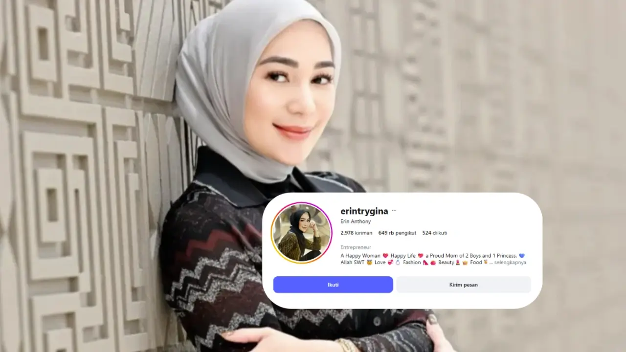 Username Erin ganti semula @erintaulany menjadi @erintrygina