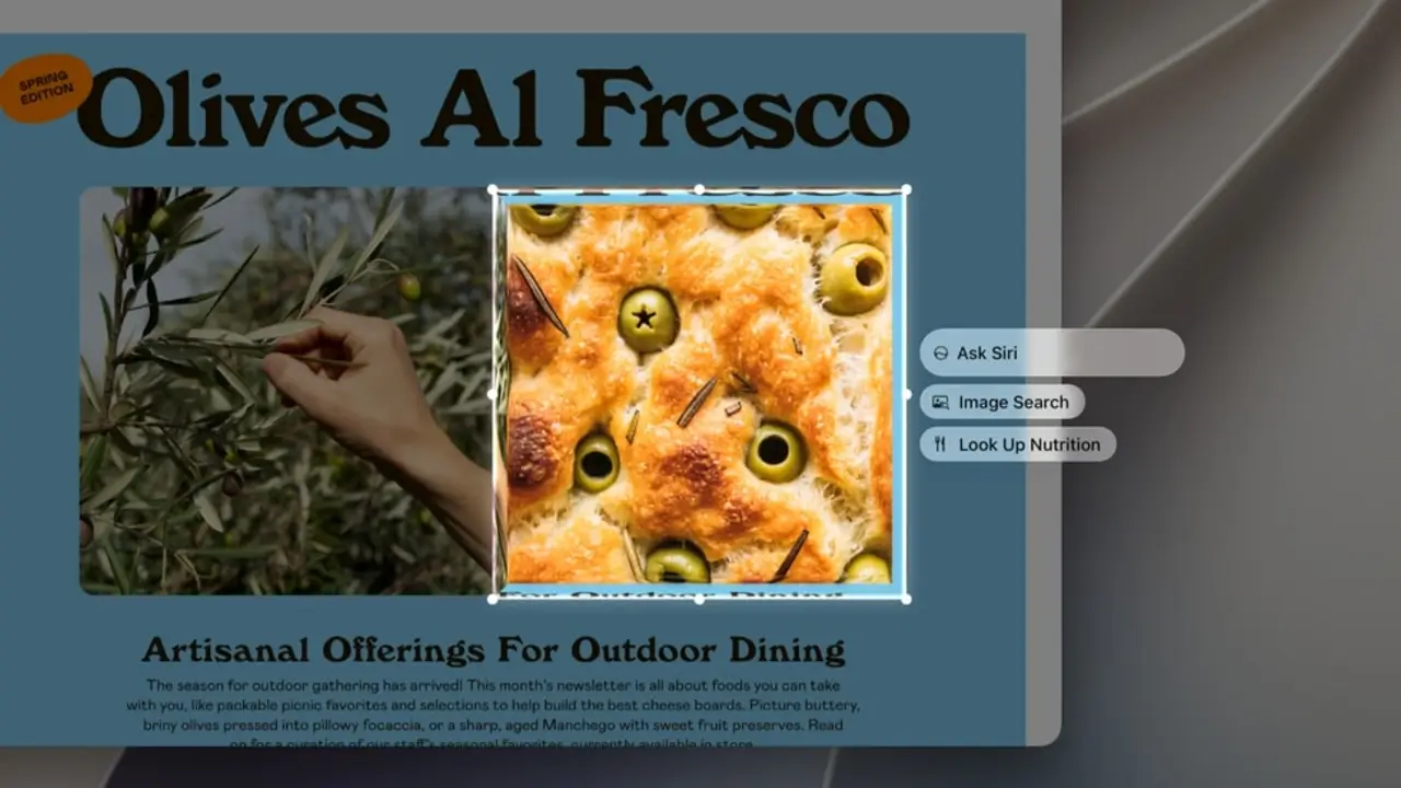 ask Siri about what they’re looking at onscreen.
