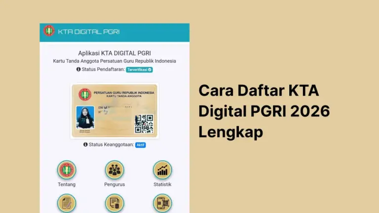 Cara Daftar KTA Digital PGRI 2026 Lengkap Hingga Cetak Kartu Lewat HP