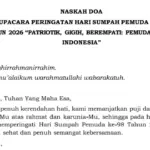 Teks Doa Upacara Hari Sumpah Pemuda 2026 Lengkap Peringatan Ke-98