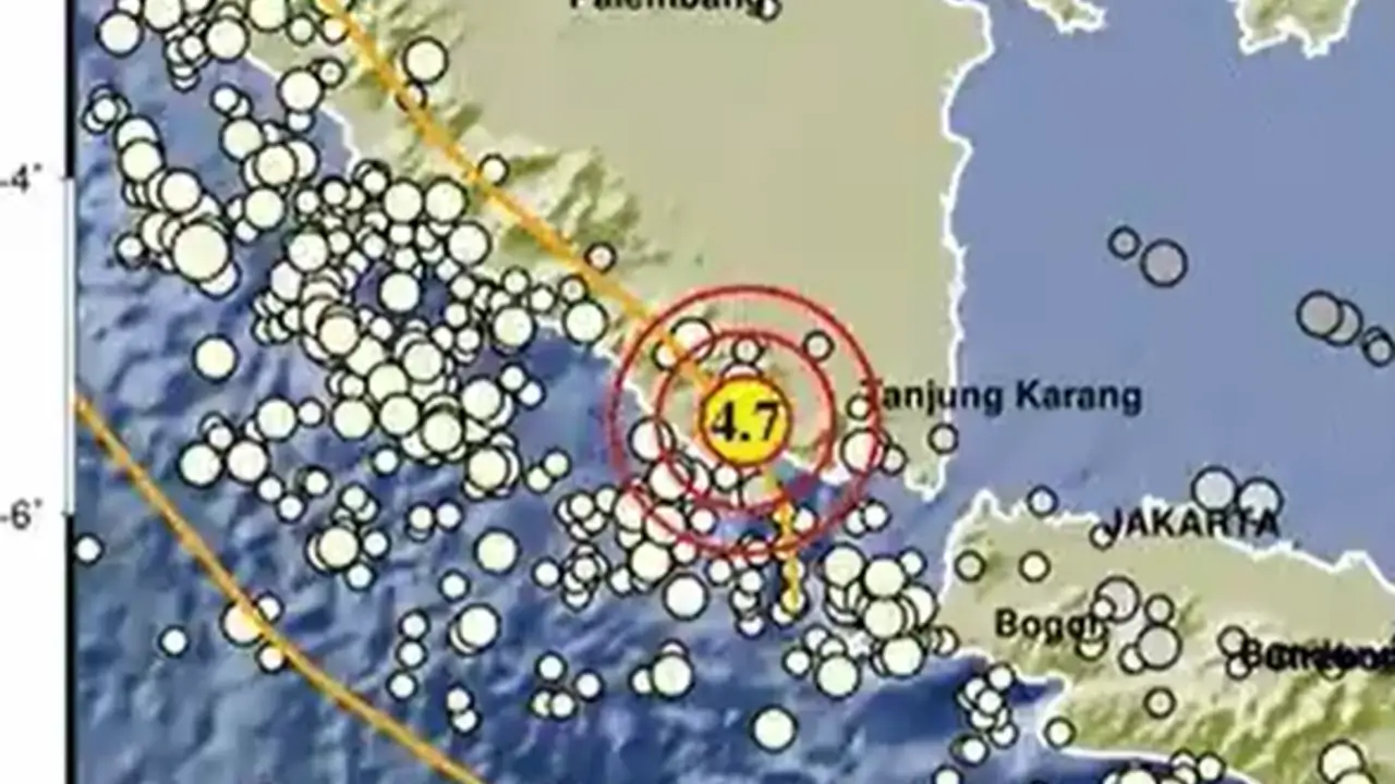 Gempa Bumi Hari ini M 4,7 Guncang Tanggamus Lampung