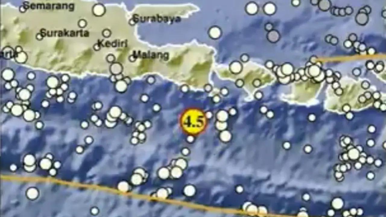 Gempa Bumi M 4,5 Guncang Bali Hari Ini