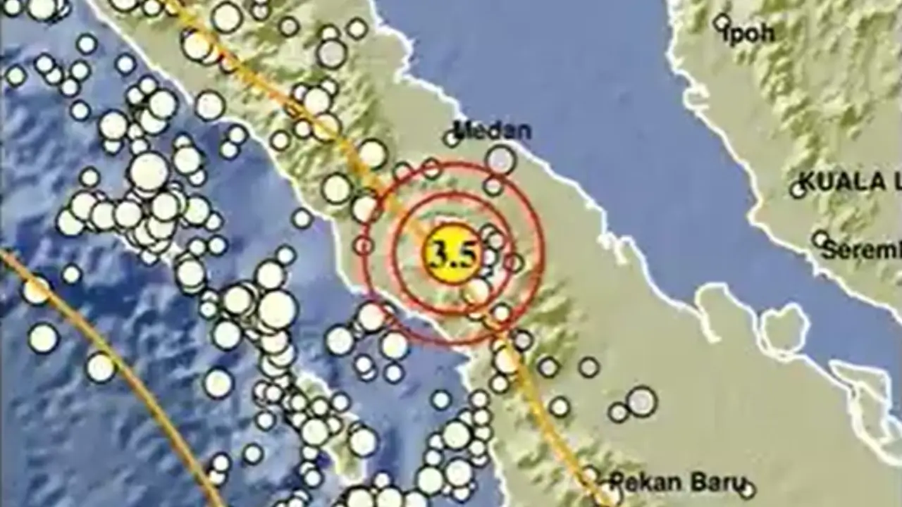 Gempa M 3,5 Guncang Samosir Hari Ini