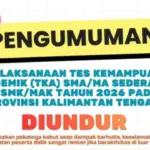 Pelaksanaan TKA SMA 2026 Resmi Diundur di Kalimantan Tengah Akibat Karhutla