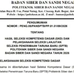 Pengumuman Hasil SKD Poltek SSN 2026 Terbit, Cek Daftar Kelulusan dan Seleksi Lanjutan