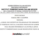 Jadwal dan Lokasi Seleksi Lanjutan SPCP IPDN 2026: Tes TKBI dan Verifikasi Faktual Tahap I