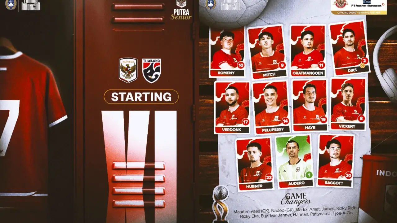 Susunan Pemain Timnas Indonesia vs Thailand di Final FIFA ASEAN Cup 2026